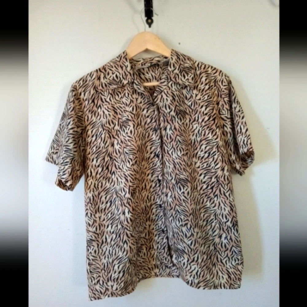 Vintage Zebra Print Buttn Up | 12